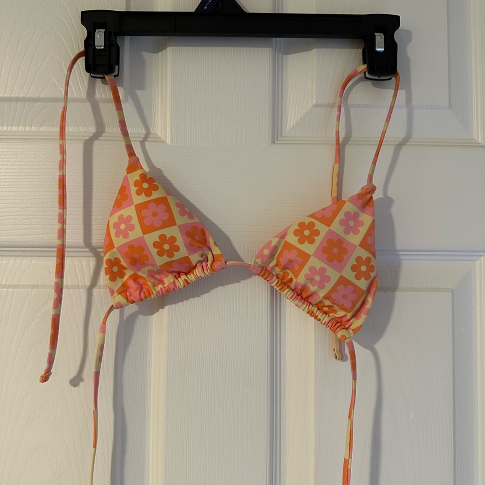 Blackbough Pink and Orange Floral Bikini Top